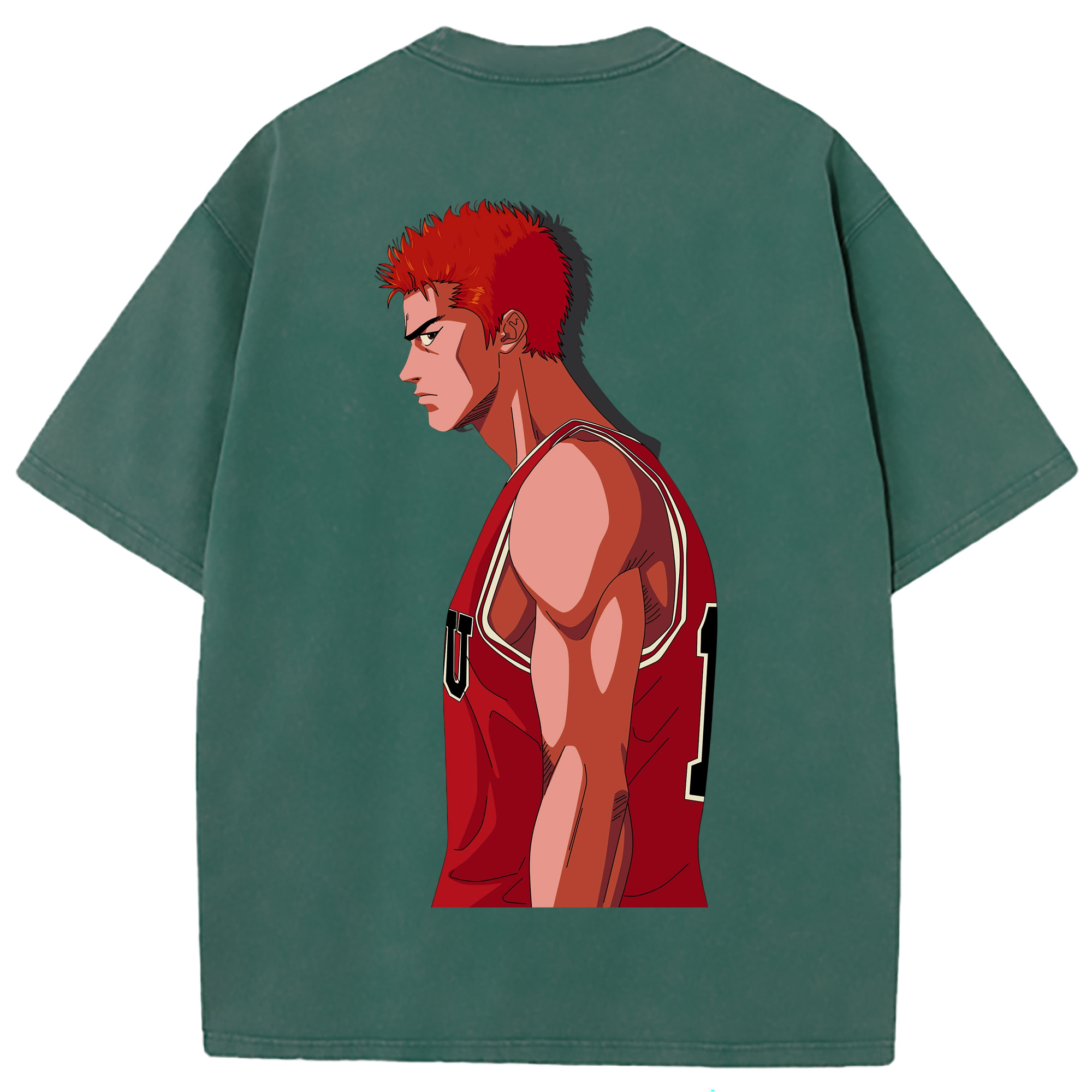 （画像用） SLAM DUNK／スラムダンク 綿100% ヴィンテージ風 半袖Tシャツ（背面プリント）